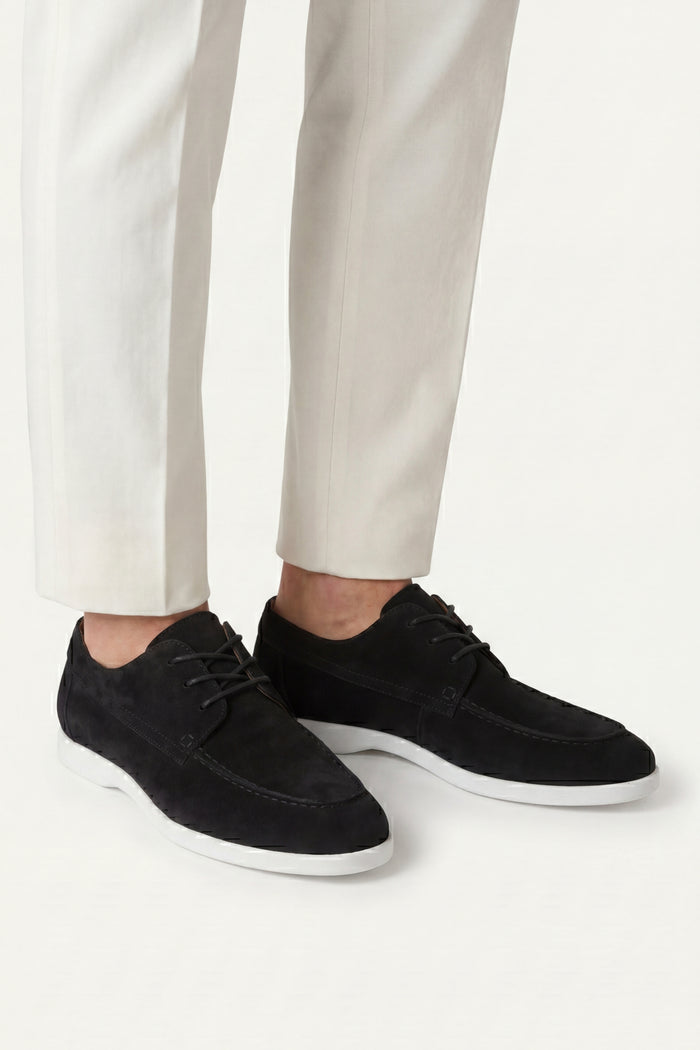 Maretti Suede Lace Shoes Black