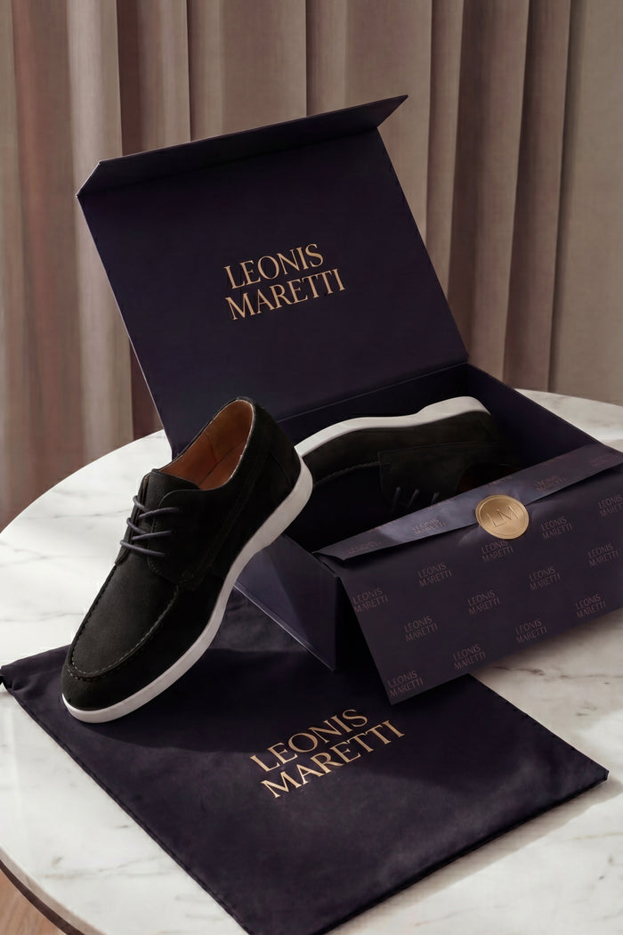 Maretti Suede Lace Shoes Black