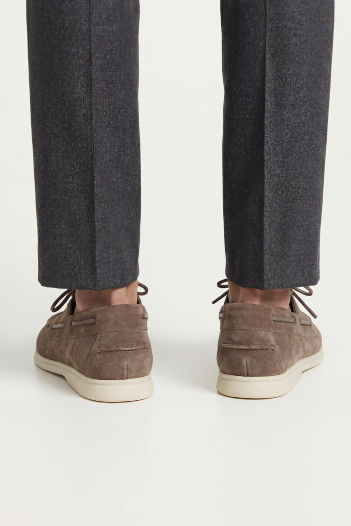 Marina Yacht Walk Suede Loafer Taupe