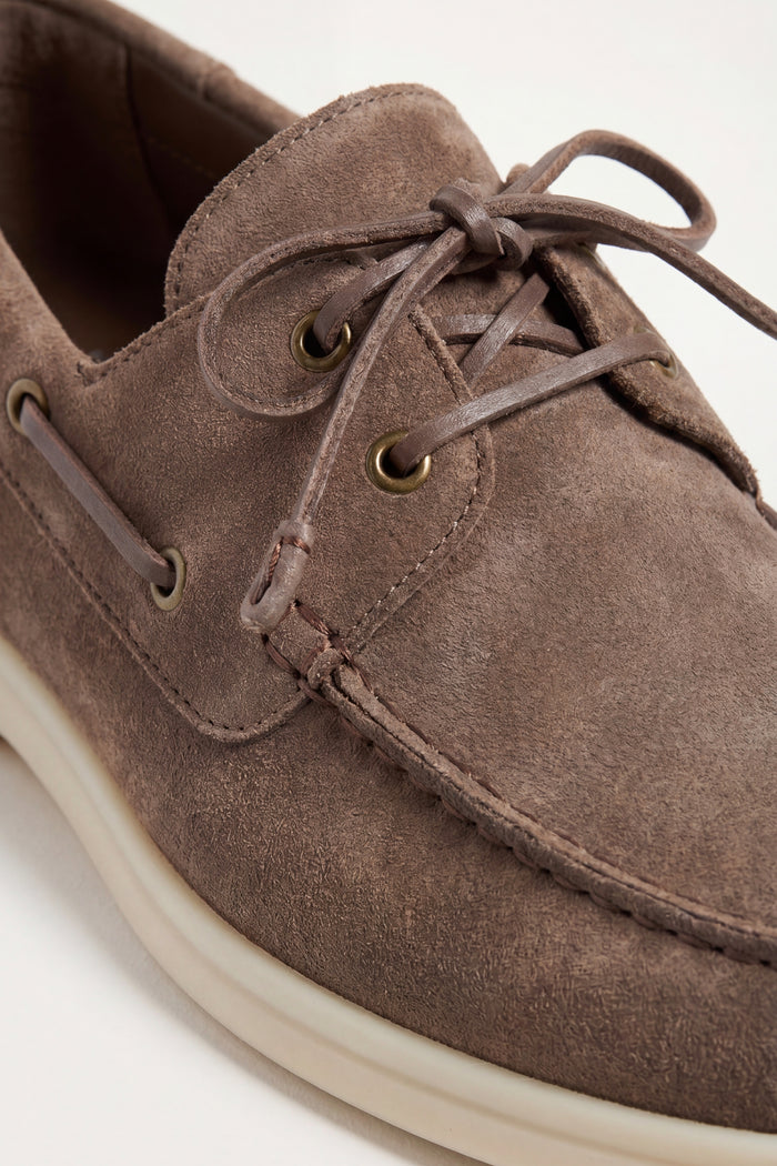 Marina Yacht Walk Suede Loafer Taupe