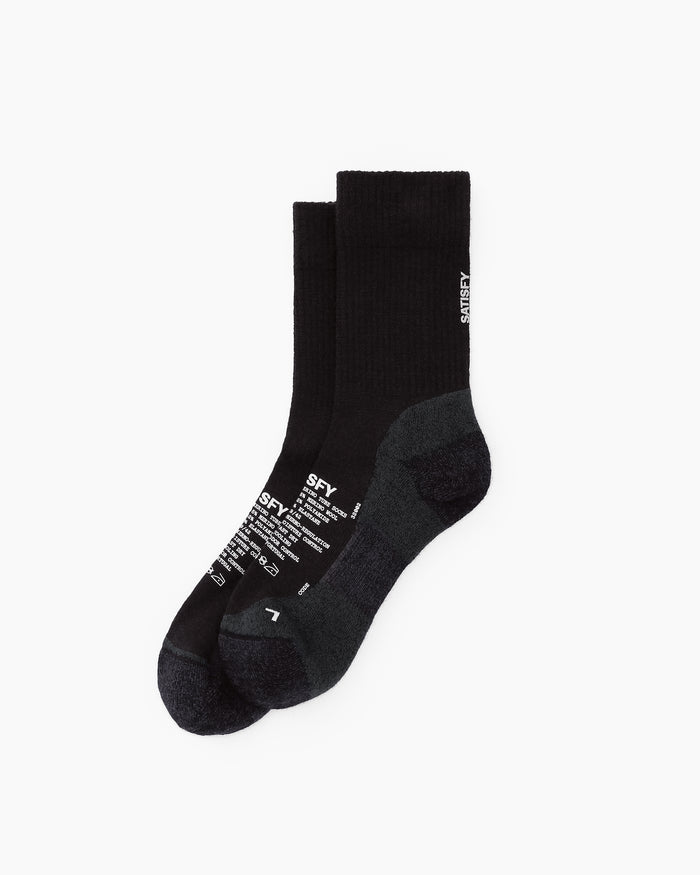 Merino Nylon Tube Socks Black