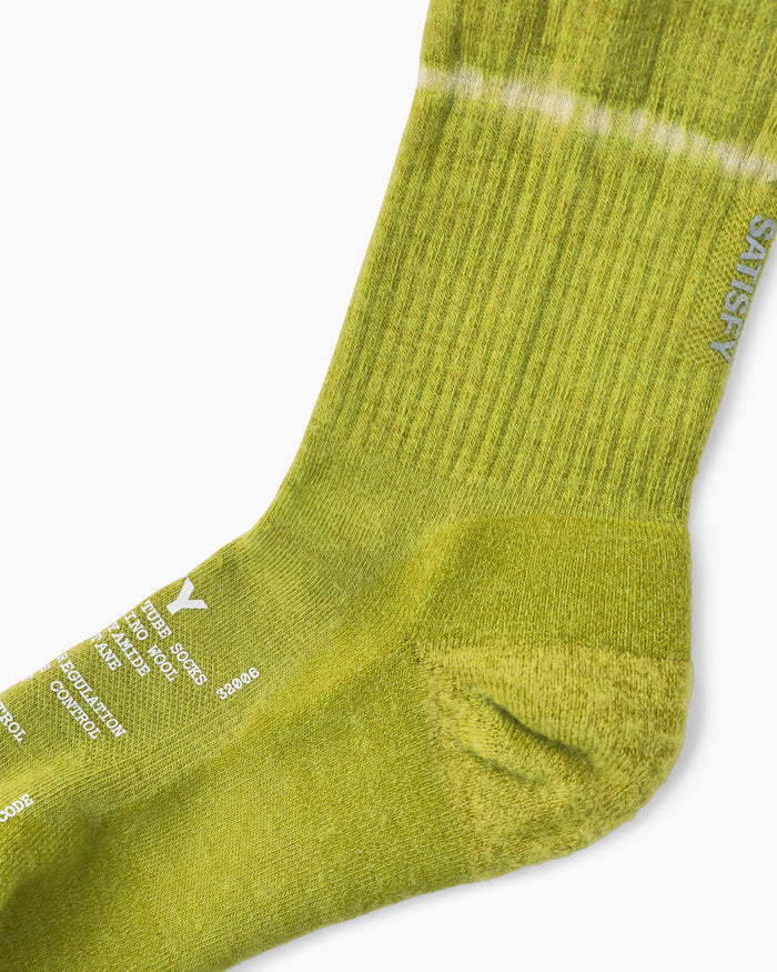 Merino Nylon Tube Socks Tie Dye Grenoble Green