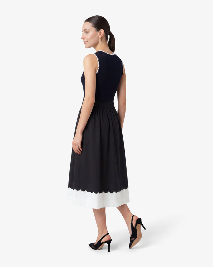 Midi Skirt in Black and White