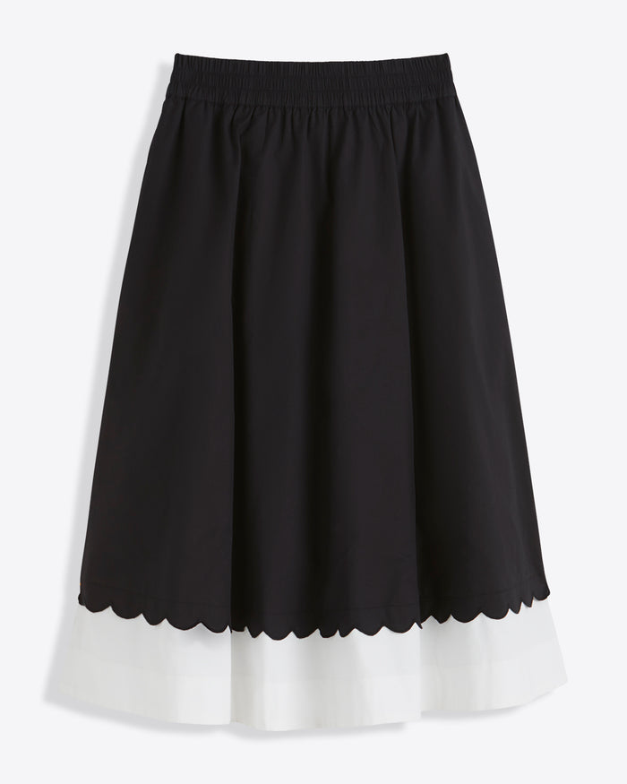 Midi Skirt in Black and White