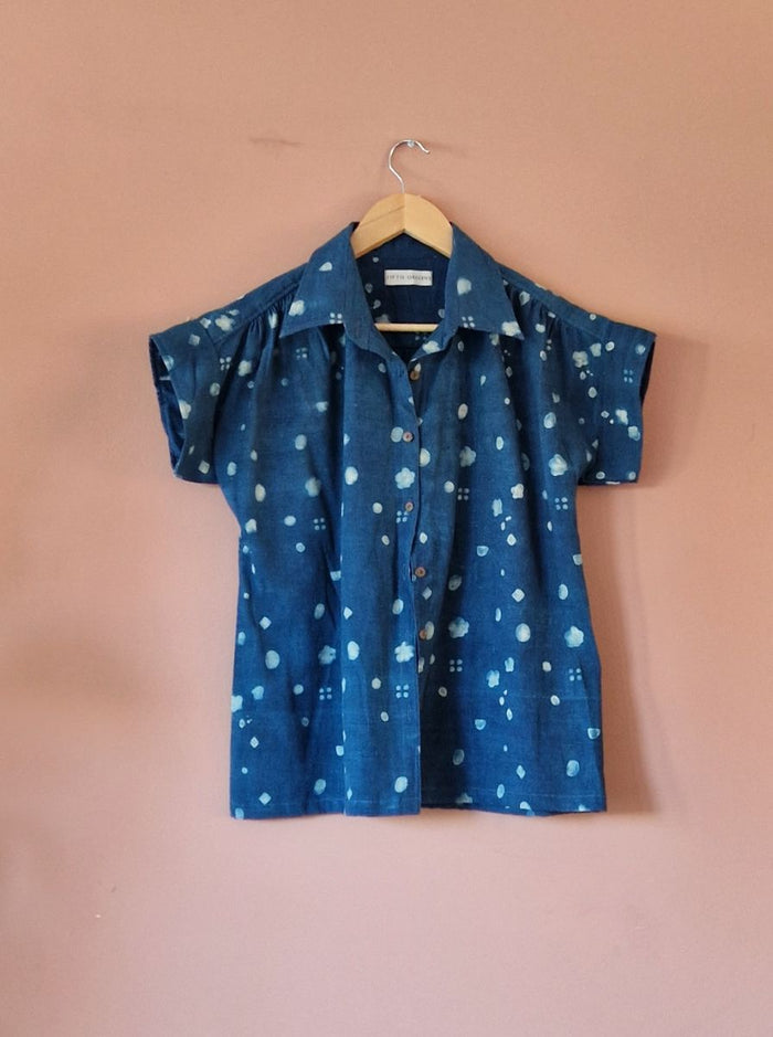 mira top - kala cotton ajarakh (bloom)