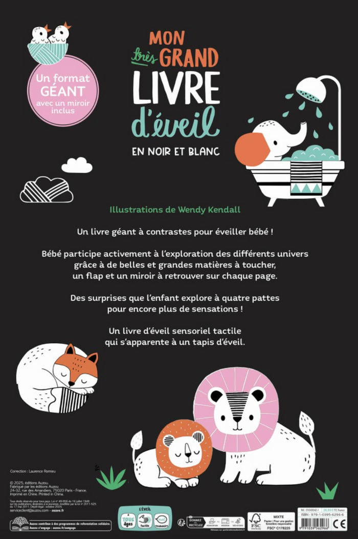 Mon très grand livre d'éveil | En noir et blanc