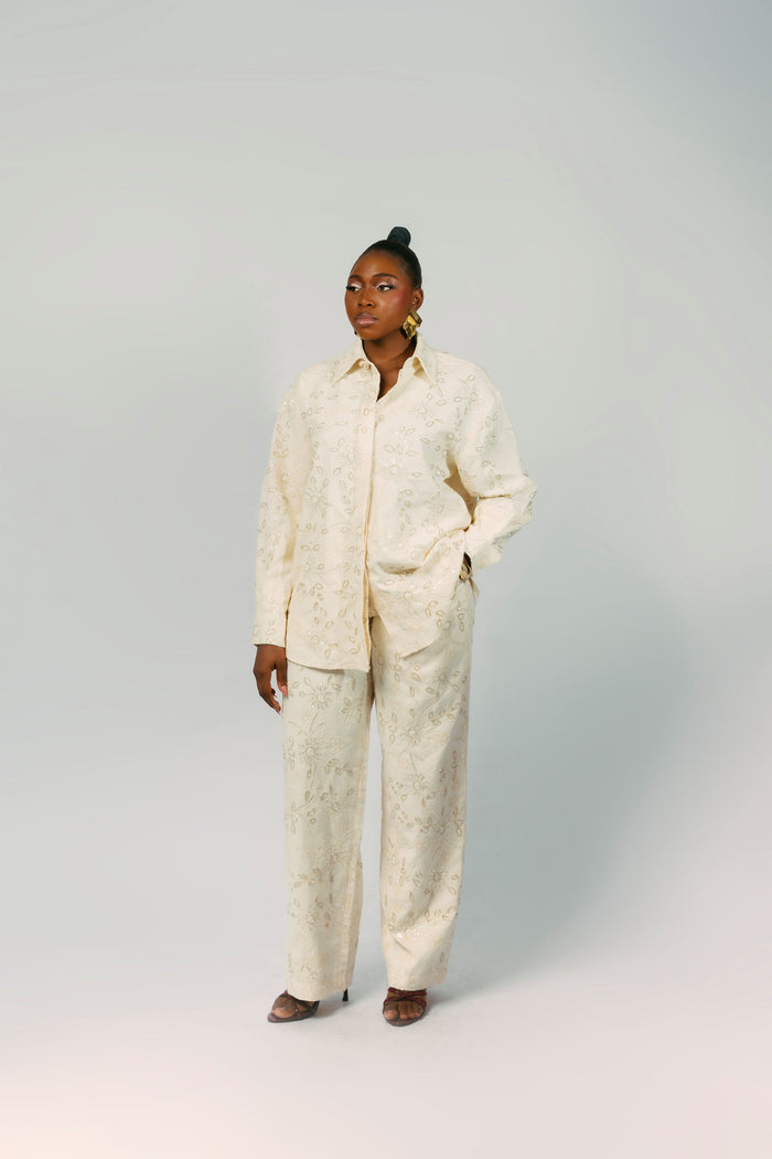 MONACO EMBELLISHED SET - CREAM