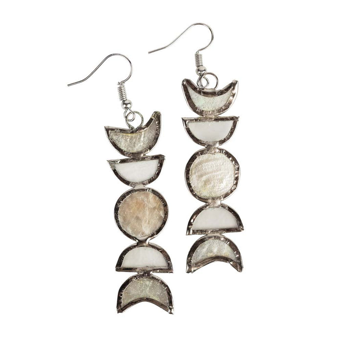 Moon Phases Capiz Earrings - Fair Trade Made