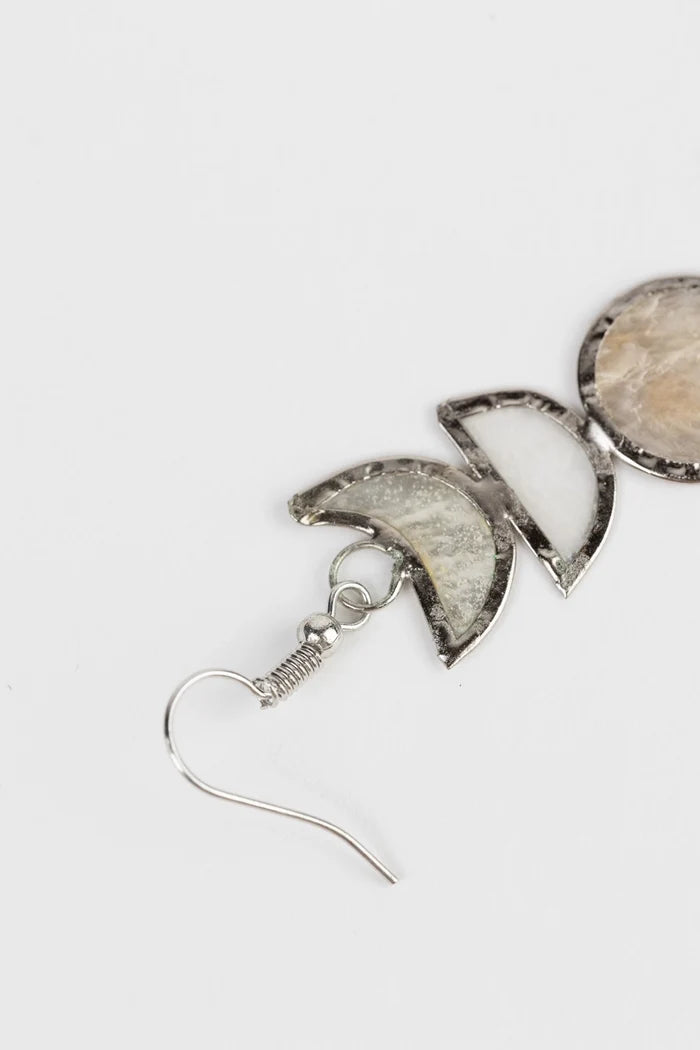 Moon Phases Capiz Earrings - Fair Trade Made