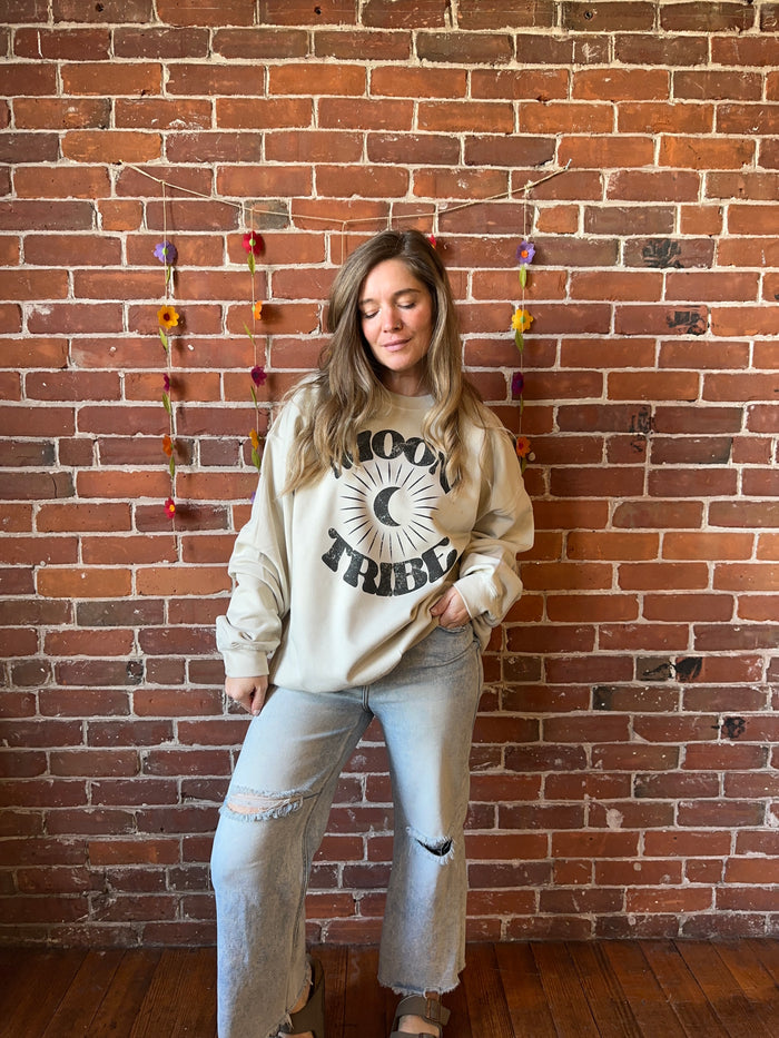 Moon Tribe Comfy Boho Sweatshirt - Small Business Made