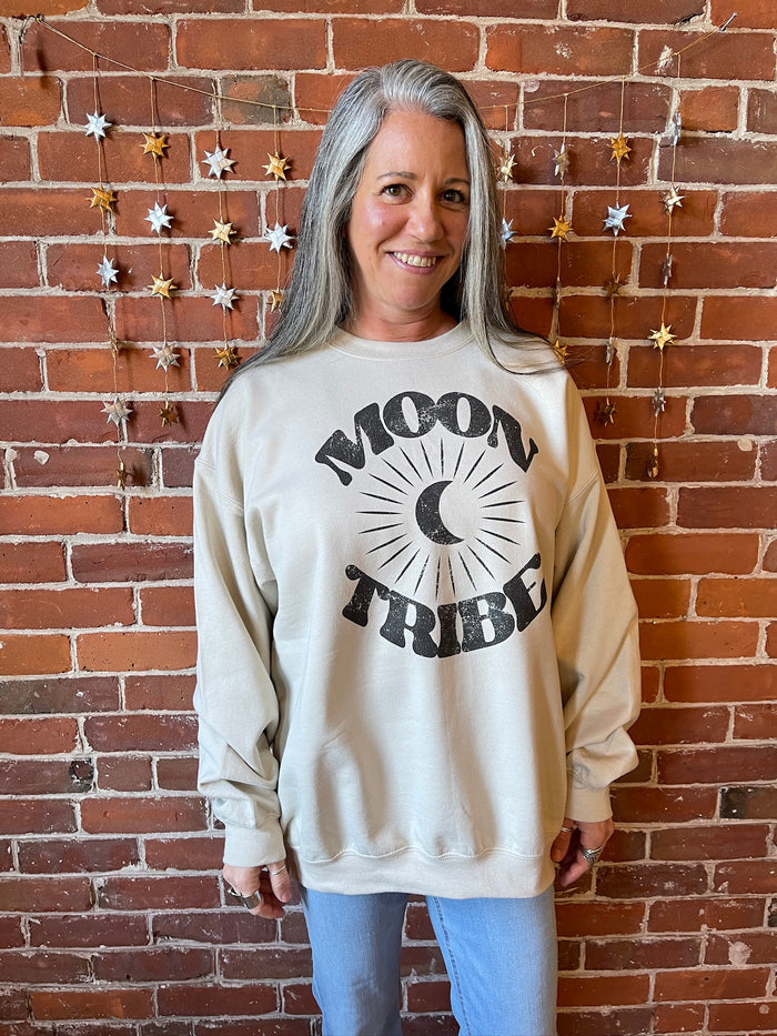 Moon Tribe Comfy Boho Sweatshirt - Small Business Made