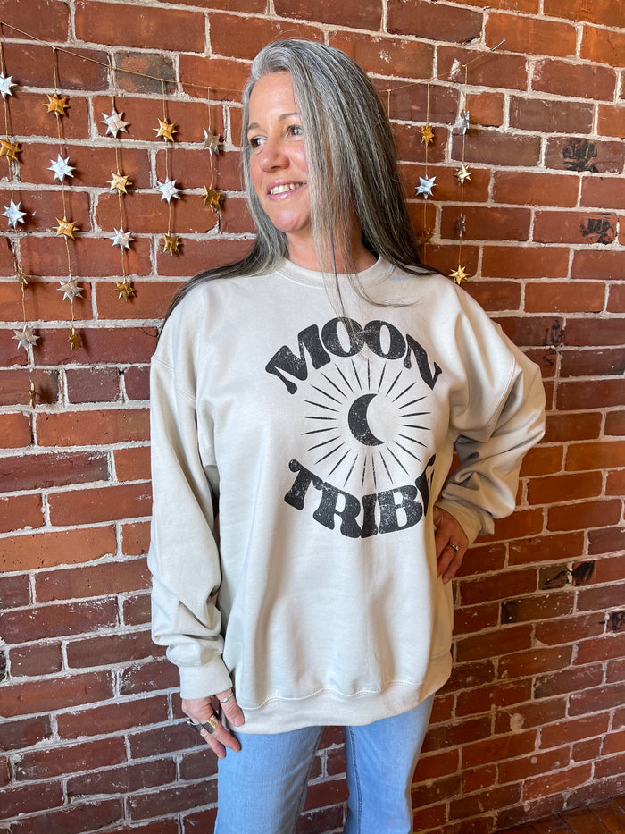 Moon Tribe Comfy Boho Sweatshirt - Small Business Made