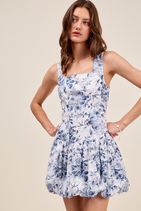 Mother's Day Tea Party Floral Bubble Dress-Cute-Trendy-Shop-Womens-Boutique-Clothing-Store