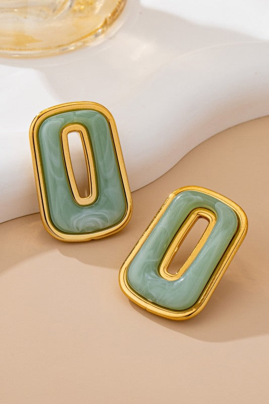 Movie Night Rectangle Earrings-Cute-Trendy-Shop-Womens-Boutique-Clothing-Store