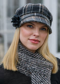 Mucros Newsboy | Black Grey Check