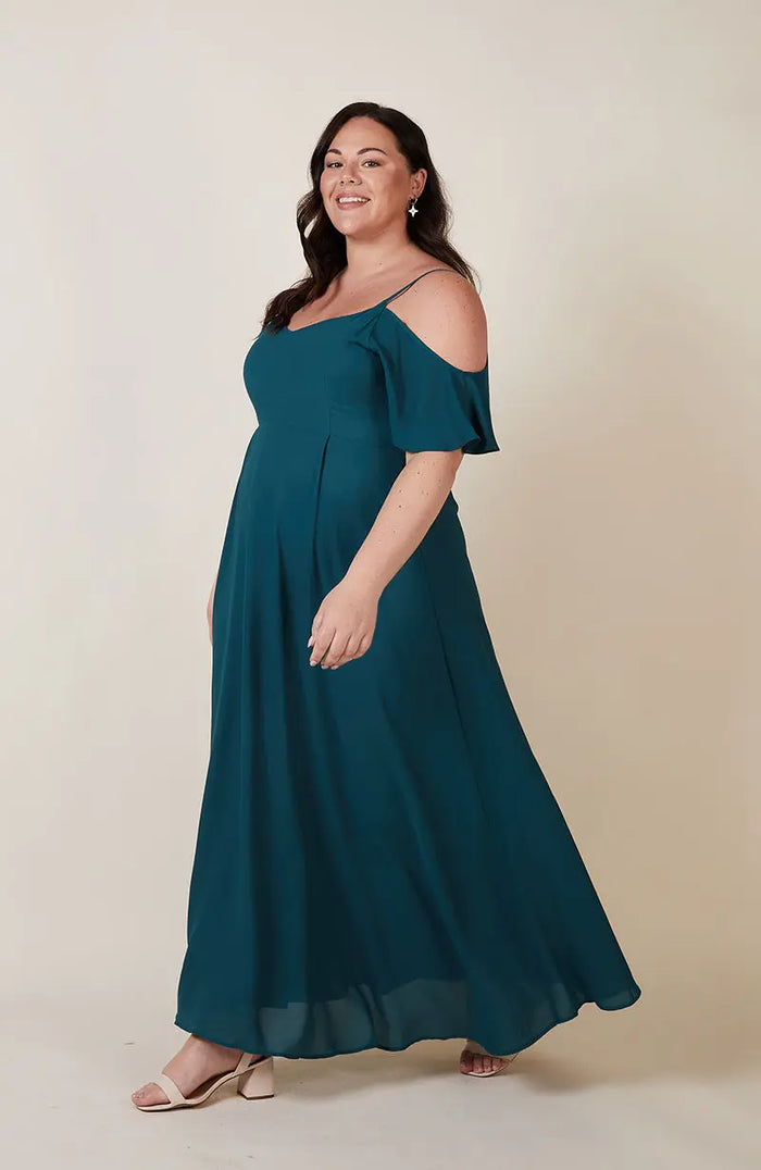 Mykonos Dress in Forest Green Rewritten London