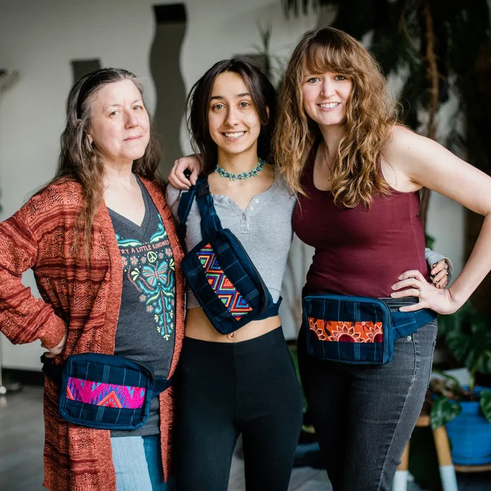 Mystery Boho Upcycled Embroidered Patch Fanny Pack / Crossbody Bag- Final Sale