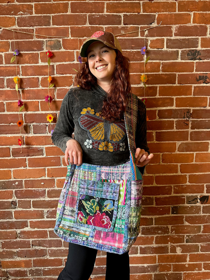 Mystery Boho Upcycled Embroidered Patch Handbag- Final Sale