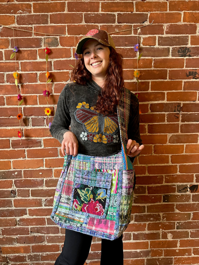 Mystery Boho Upcycled Embroidered Patch Handbag- Final Sale