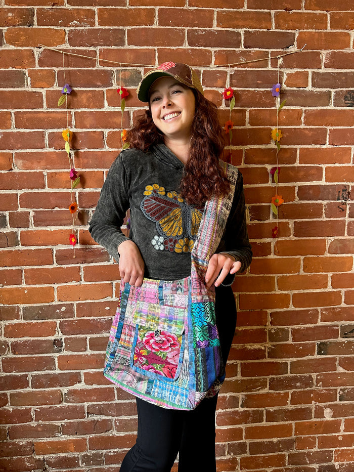 Mystery Boho Upcycled Embroidered Patch Handbag- Final Sale