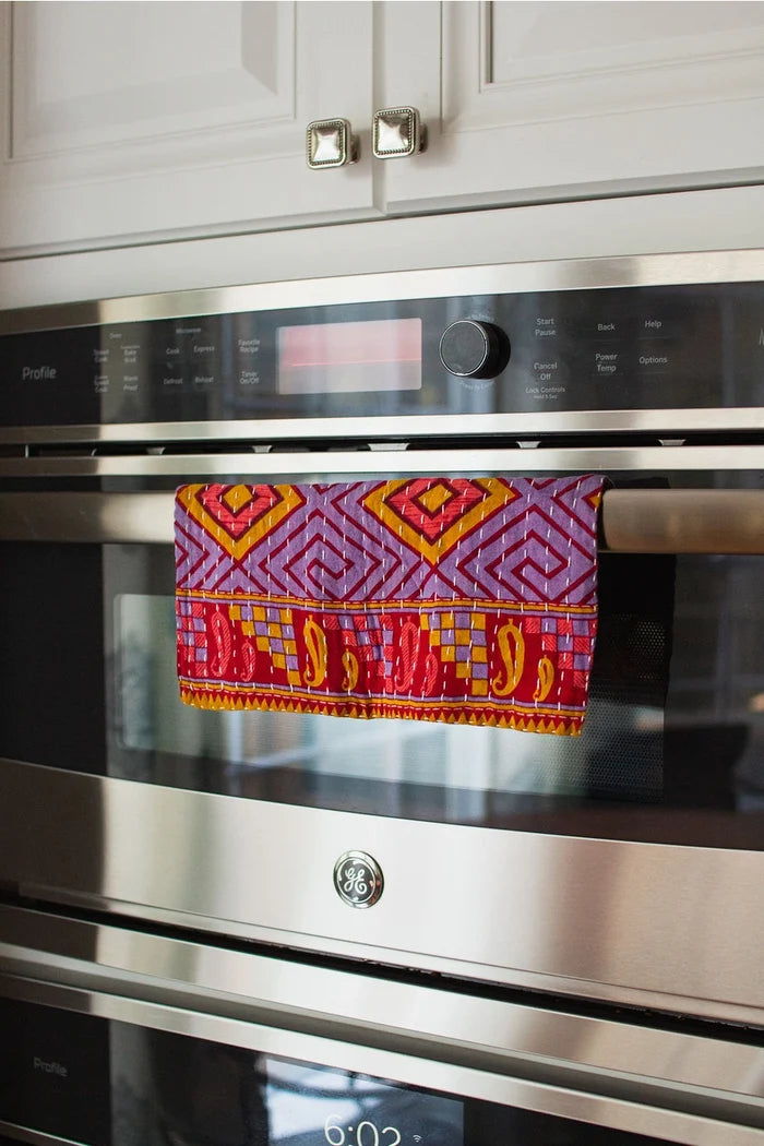 Mystery Pattern Kantha Dish Cloth- Fair Trade Made -Final Sale