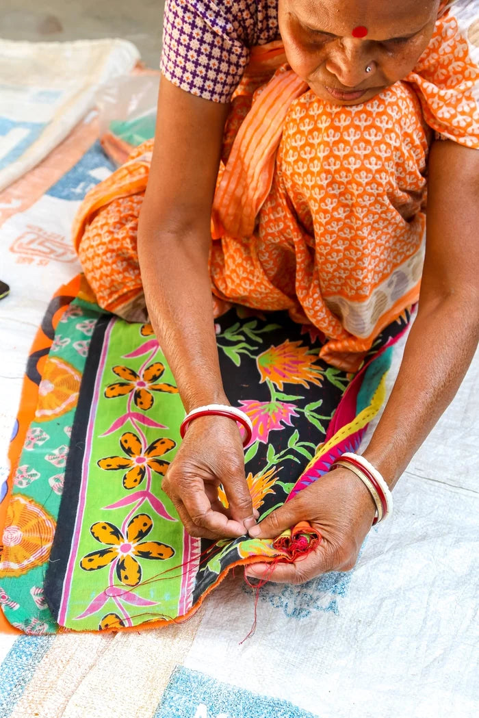 Mystery Pattern Kantha Dish Cloth- Fair Trade Made -Final Sale