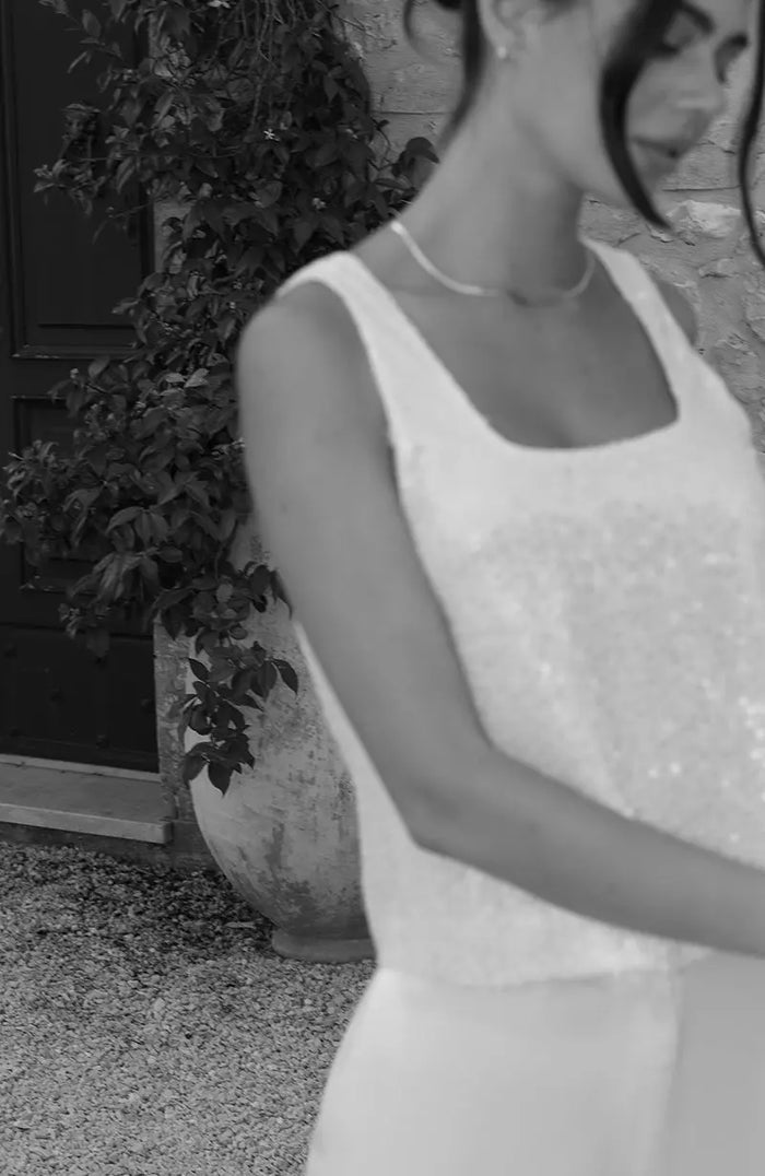 Nancy Bridal Sequin Top Rewritten London