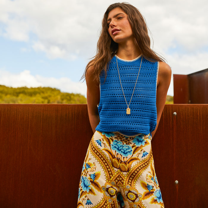 Natalina Knit Top - Azure