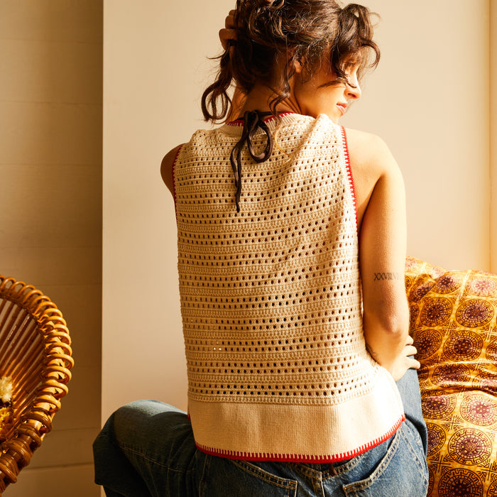 Natalina Knit Top - Pearl
