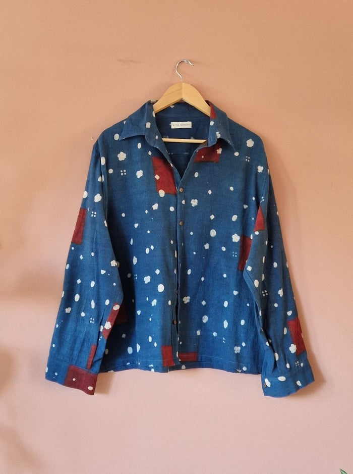 nira shirt - kala cotton ajarakh (bloom)