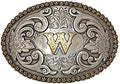 Nocona Initial W Belt Buckle