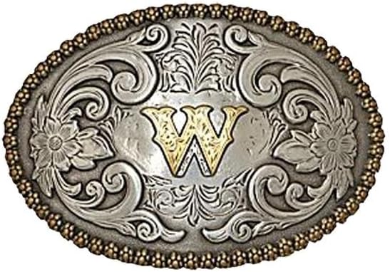 Nocona Initial W Belt Buckle