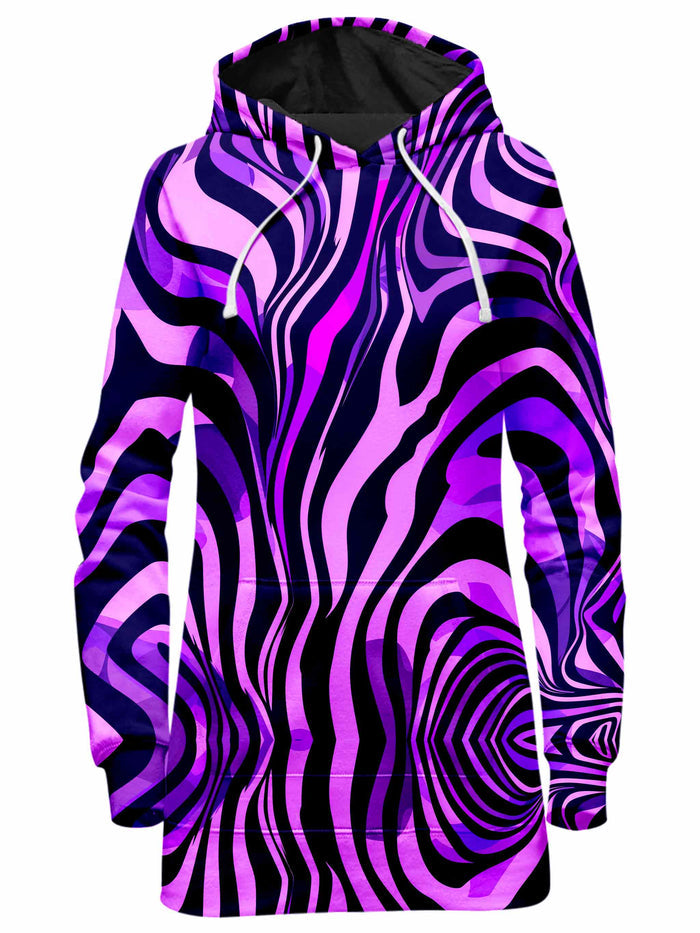Noir Stripes Hoodie Dress iEDM Epic Hoodie