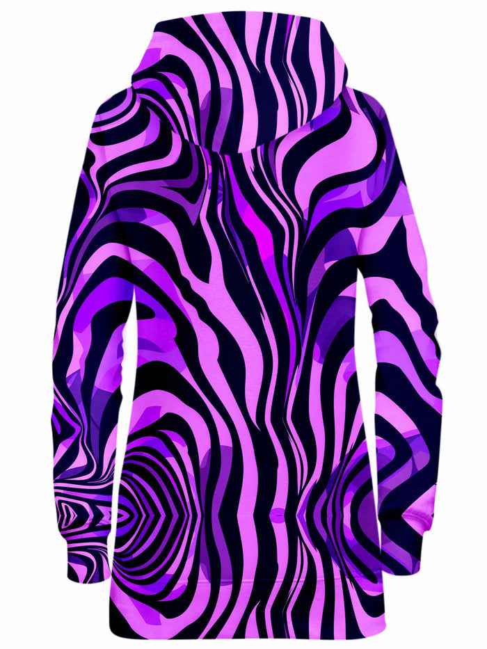 Noir Stripes Hoodie Dress iEDM Epic Hoodie