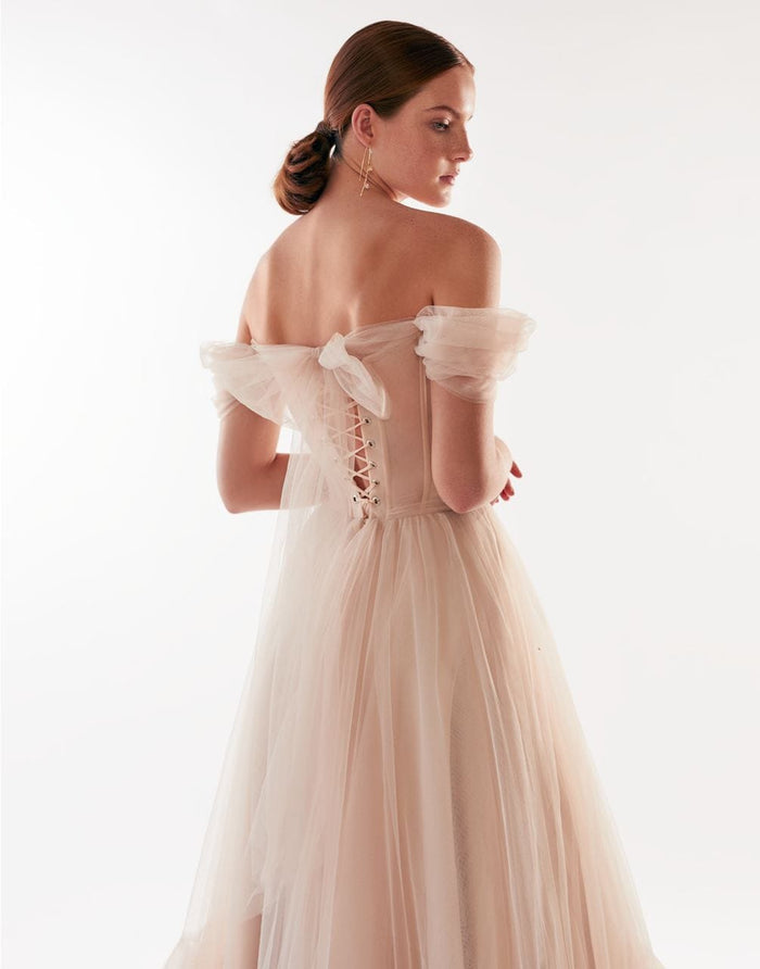 Off-the-Shoulder Cocktail Tulle Dress - Milla