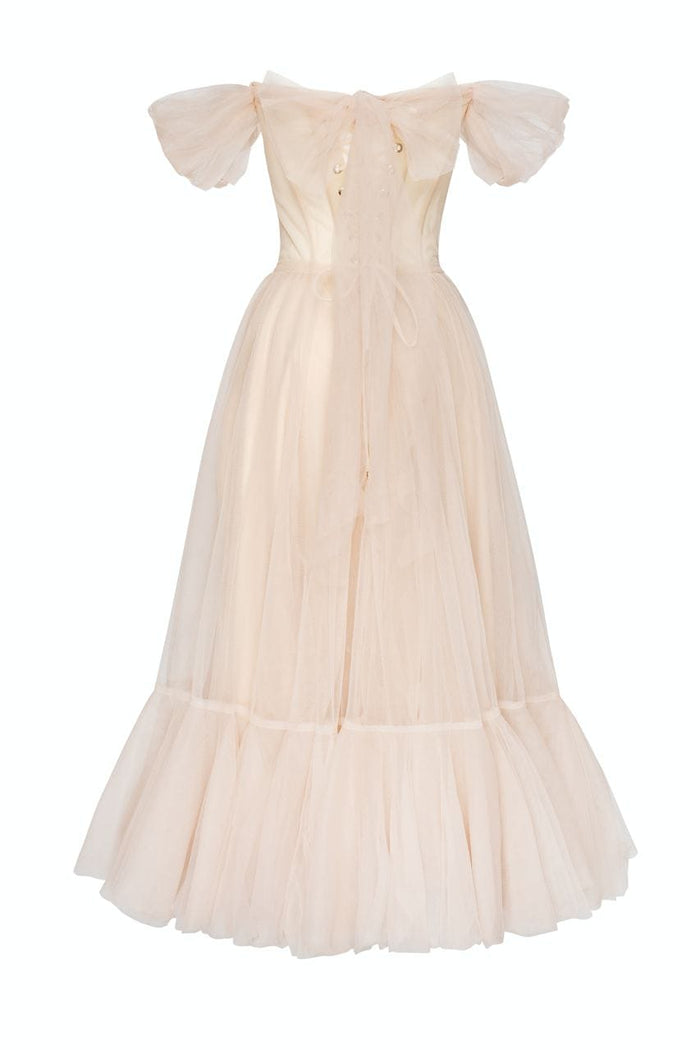 Off-the-Shoulder Cocktail Tulle Dress - Milla