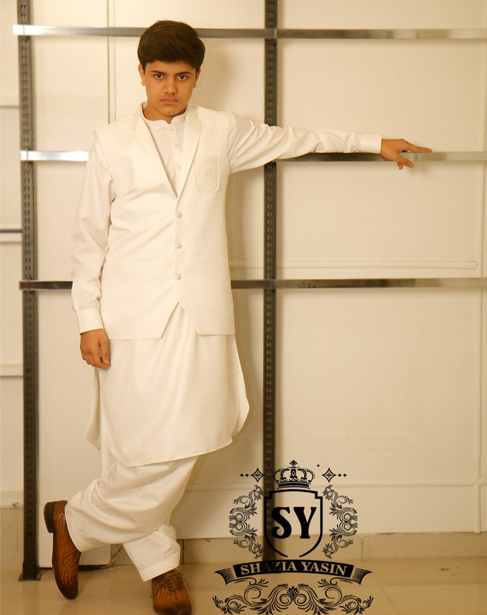 Off White Waistcoat Suit Experience luxury with superior craftsmanship with Premium Casual Wear