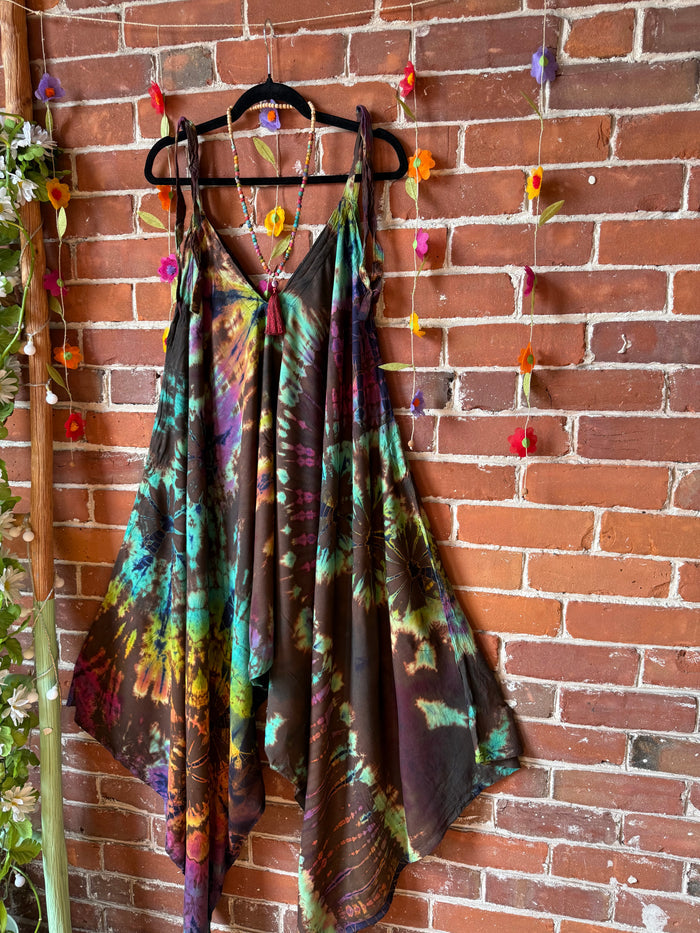 Oh So Flowy Festival Season Tie Dye Jumpsuit Fits up to 2X - Multiple Colors