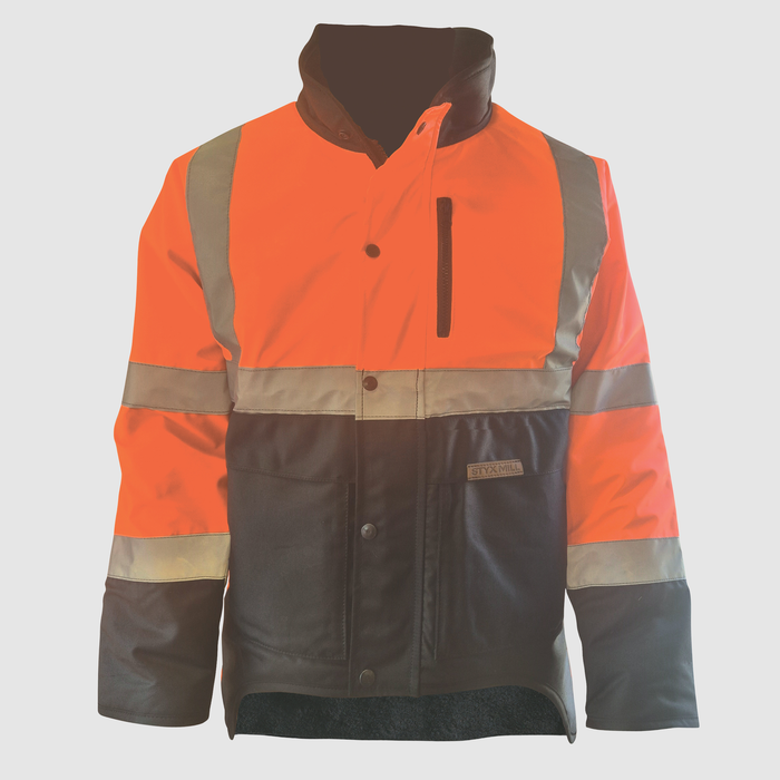 Oilskin AU Rail Hi Vis Lined Jacket
