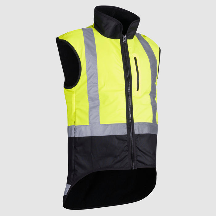 Oilskin Hi Vis Fur Lined Vest