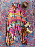 Ophelia Festival Season Tie Dye Jumpsuit / Overalls - Fair Trade Made- Final Sale