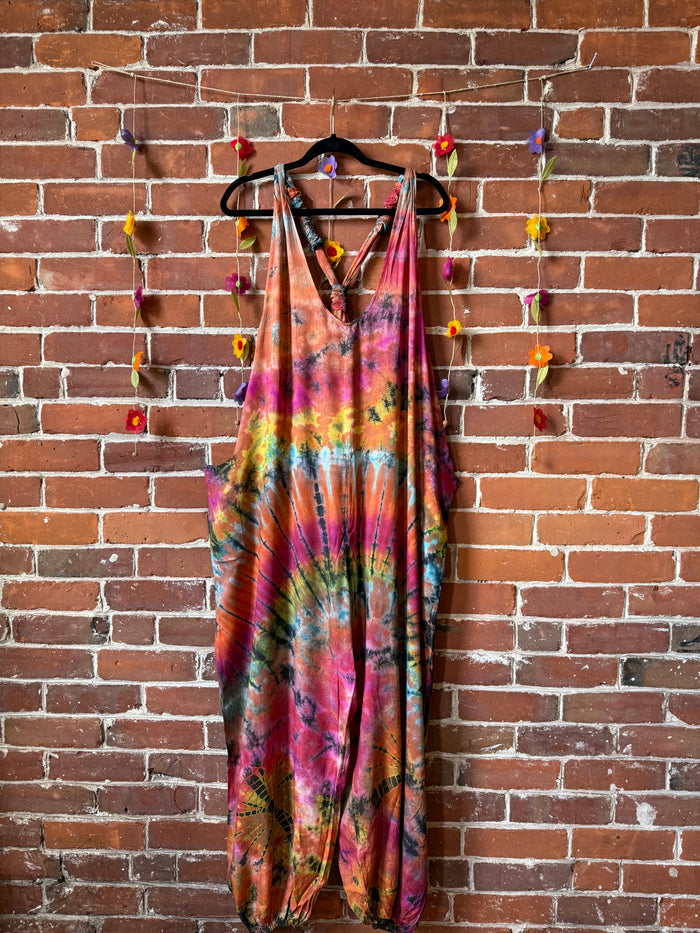 Ophelia Festival Season Tie Dye Jumpsuit / Overalls - Fair Trade Made- Final Sale