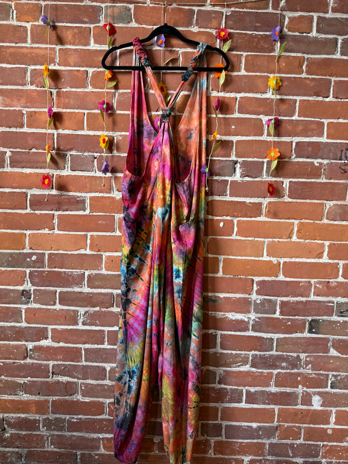 Ophelia Festival Season Tie Dye Jumpsuit / Overalls - Fair Trade Made- Final Sale