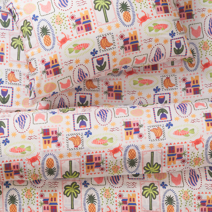 Ottilie Cotton Sheets Fitted Sheet / Cot