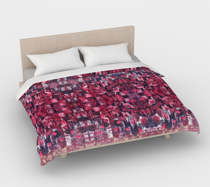 Pink Tulips Duvet Cover