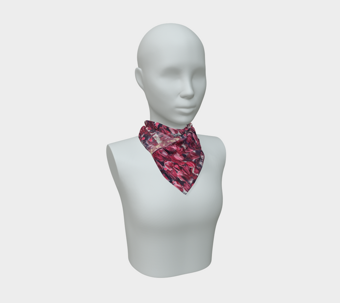 Pink Tulips Square Scarf