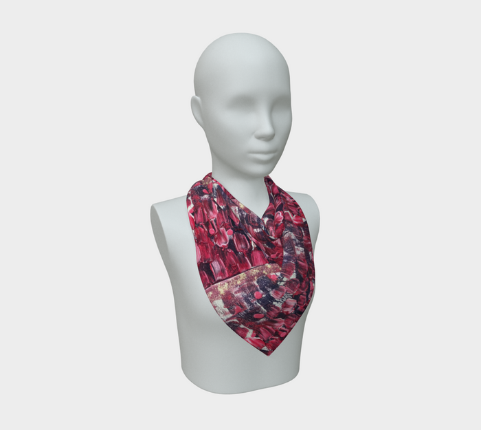 Pink Tulips Square Scarf