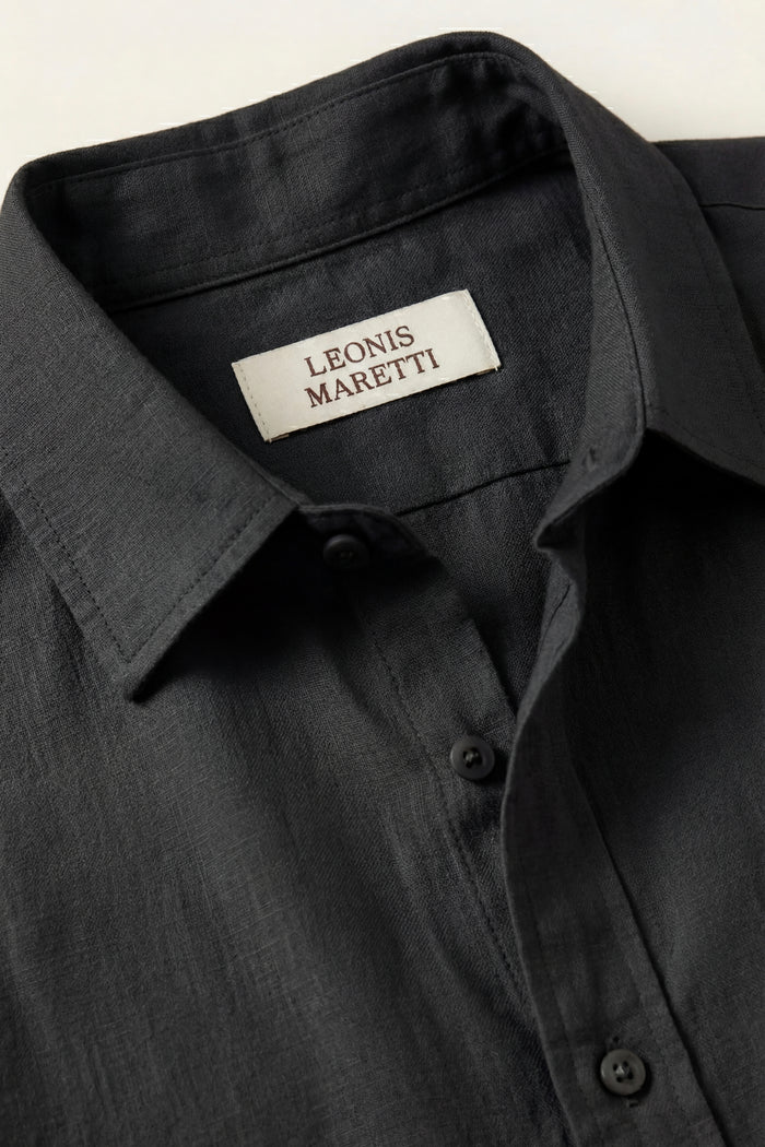 Pisa Linen Set Long Sleeve Black/Black