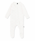 Pointelle zippered footie