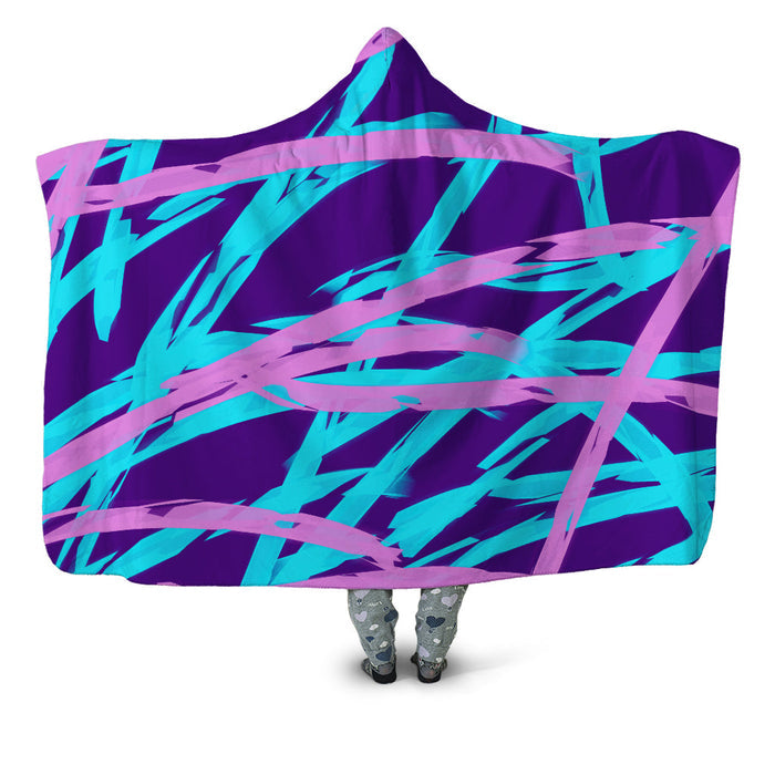 Purple and Blue Rave Abstract Hooded Blanket Big Tex Funkadelic Epic Hoodie